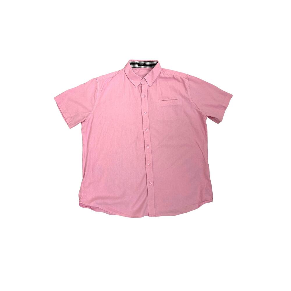 Coofandy Pink Button Down Casual Short Sleeve Shirt Size Men's Large
